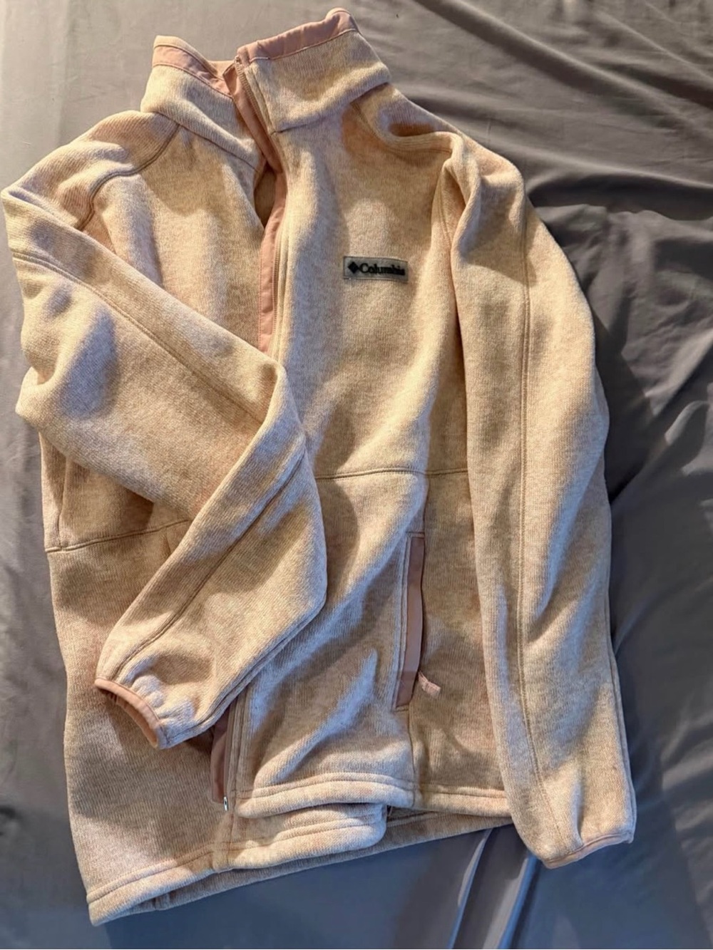 Columbia Light Pink Fleece Jacket Sweater